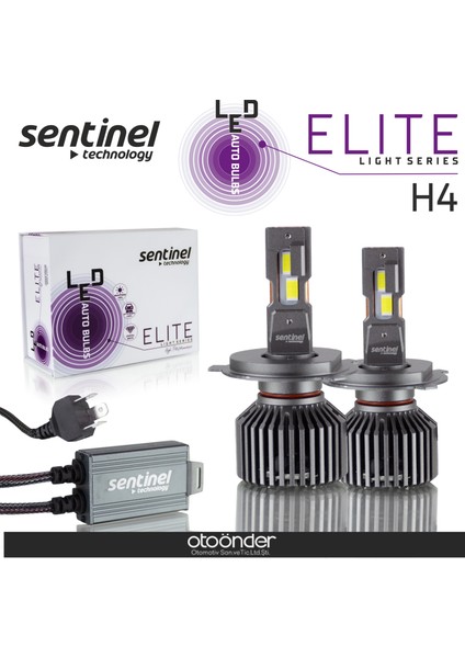 Elite LED Xenon Ampülü 65W 12V 12000 Lumen Kristal Beyaz Işık H4