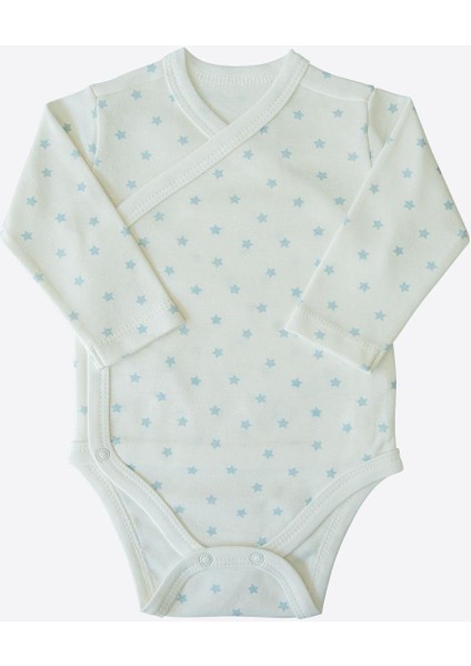 Organik New Dreams 3'lü Uzun Kol Kruvaze Body Mavi modelleri