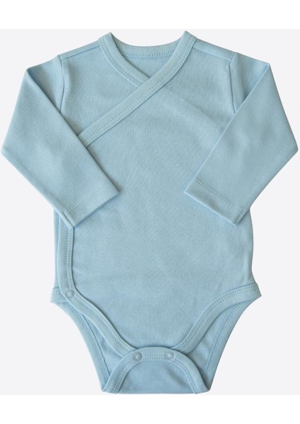 Organik New Dreams 3'lü Uzun Kol Kruvaze Body Mavi fırsatları