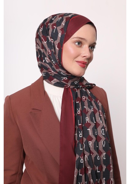 Mürdüm Petek Desen Love Şal