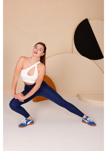 Kadın Açık Lacivert Yüksel Bel Slim Fit Tayt - 3060 fırsatları
