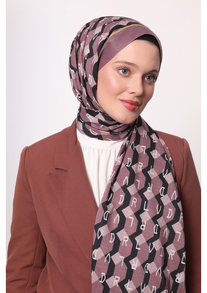 Gül Petek Desen Love Şal