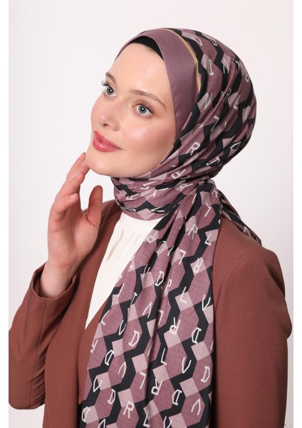 Gül Petek Desen Love Şal modelleri