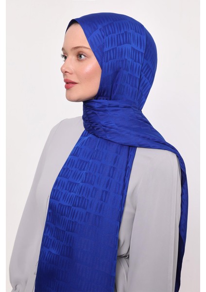Saks Damla Desen Blue Jakar Şal