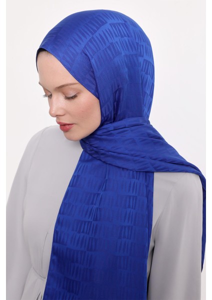 Saks Damla Desen Blue Jakar Şal modelleri