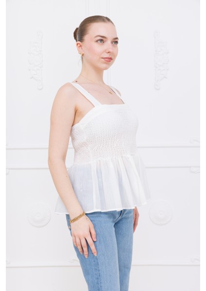 Beyaz Gipeli Bluz indirimleri