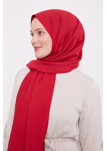 Kırmızı Leola Düz Şal
