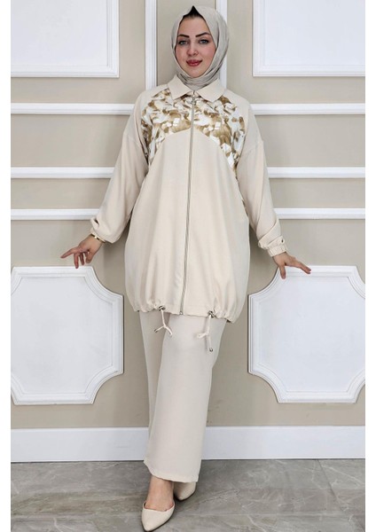 Kadın Desen Kombinli Tesettür Takım modelleri