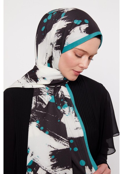 Mint Yeşili Fırça Izi Desenli Elegance Şal fiyatları