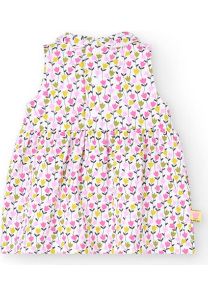Çıtır Çiçek Baskılı Kız Bebek Elbise