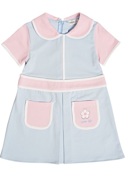 Kız Çocuk Bebe Yaka Kısa Kollu Örme Elbise fiyatları