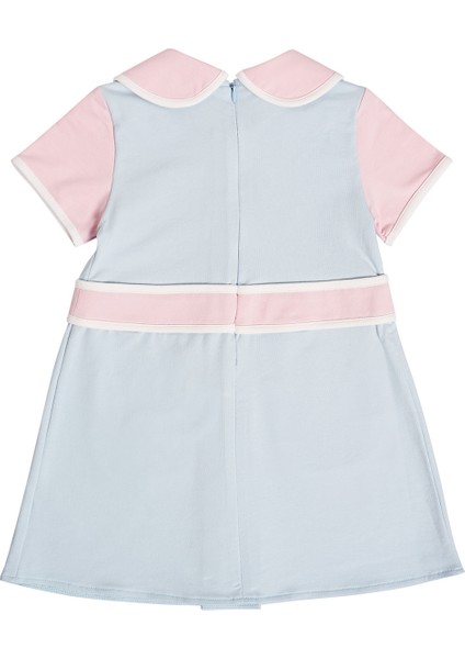 Kız Çocuk Bebe Yaka Kısa Kollu Örme Elbise modelleri