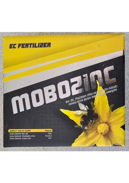 Micro Bitki Besini, Bor Molibden Çinko Gübre, Çiçek Polen Oluşturucu, Meyve Tutturucu, Mobozinc 250 gr fiyatları