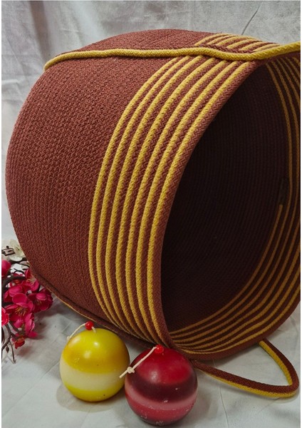 Kiremit Hardal Rengi Cok Amaclı Bohem Organızer Sepet fiyatları