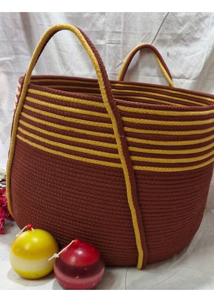 Kiremit Hardal Rengi Cok Amaclı Bohem Organızer Sepet modelleri