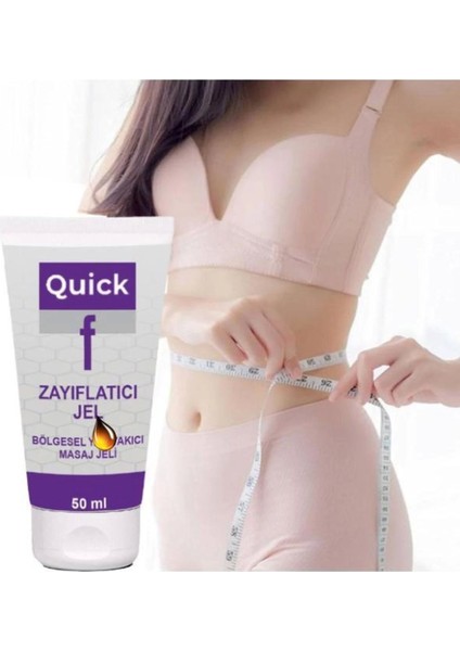 Quick Gel Ince Bir Karın ve Bel Için Masaj Bakım Kremi 50 Mlx 2 Ad+Çörek Otu Yağı 30 ml