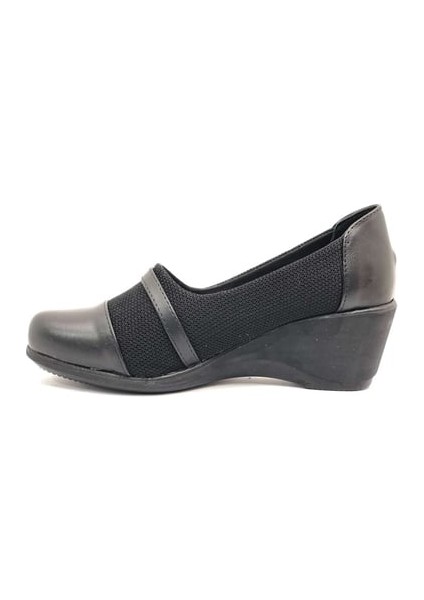021 Kadın Dolgu Topuklu Comfort Ayakkabı Siyah modelleri