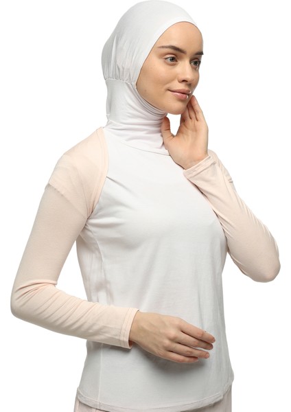 Uzun Kollu Tesettür Bolero - Bej