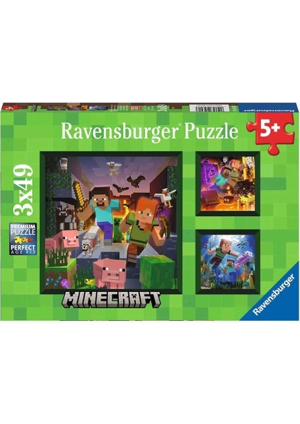 56217 Minecraft 3X49 Parça Ravensburger Puzzle