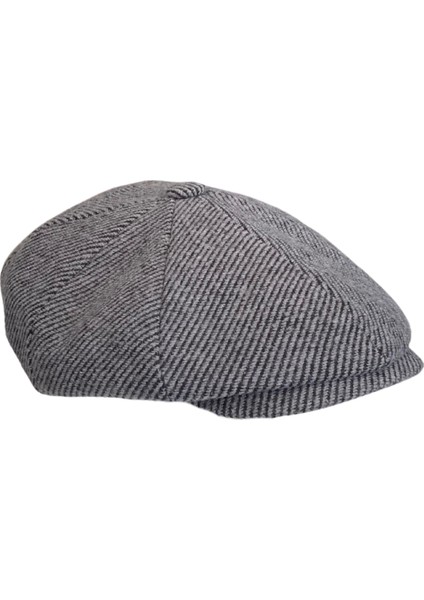 Kaşmir Ingiliz Model Çizgili Kasket Şapka Peaky Blinders