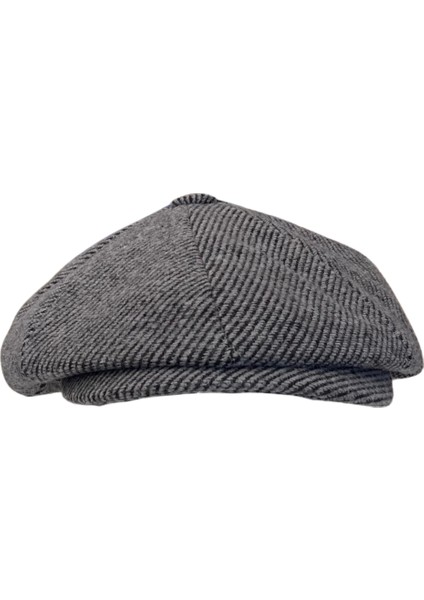 Kaşmir Ingiliz Model Çizgili Kasket Şapka Peaky Blinders