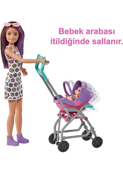 GXT34 Mor Saçlı Skipper Bebek Bakıcısı ve Oyun Seti