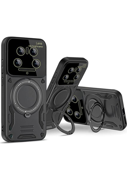 Xiaomi Mi 14 Ultra Kılıf Joy Lens Standlı Kapak - Lacivert Zrnet modelleri