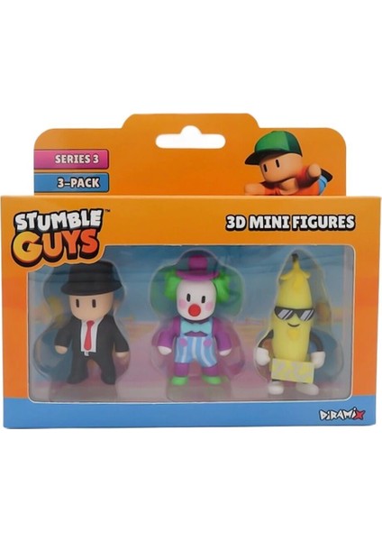 TUY23000 Stumble Guys 3lü Mini Figür