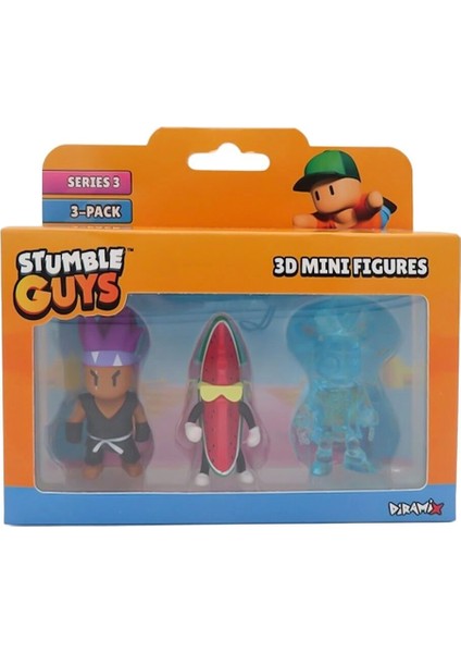 TUY23000 Stumble Guys 3lü Mini Figür