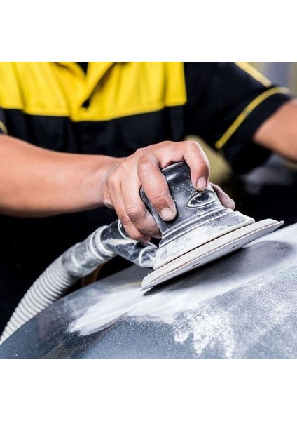 50 Adet 6 Delikli Cırt Zımpara Kağıdı El Zımparaları Seti 150 mm Avuç Içi Spiral Taşlama (100 Kum)