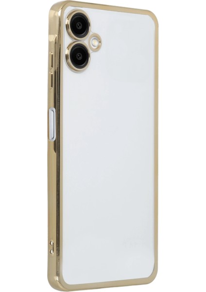 Samsung Galaxy A06 Kılıf Razer Lensli Silikon - Gold Zrnet