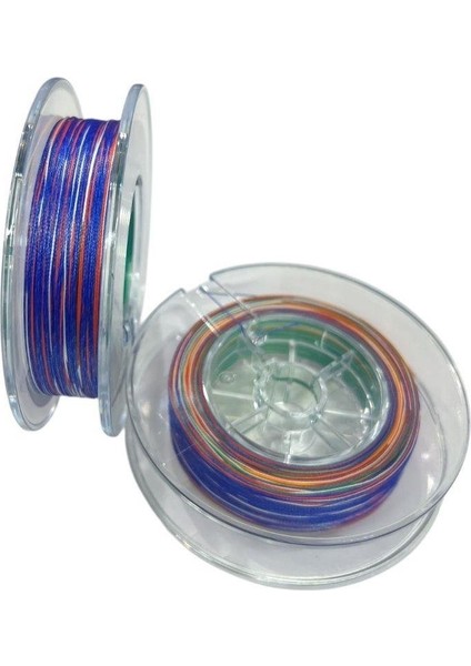 X8 Roots Pe 8 Örgü Spin Ip Misina 3.0 300MT Multi Color 0,312 mm