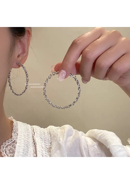 Büyük Halka Küpeler Basit Düz Halka Küpeler Küpeler (Yurt Dışından)