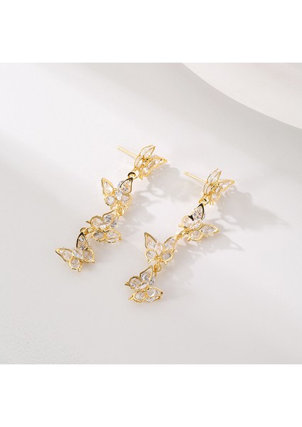 Püskül Koleksiyon Küpeler Moda Küpeler Zirkon Küpeler Uzun (Yurt Dışından)