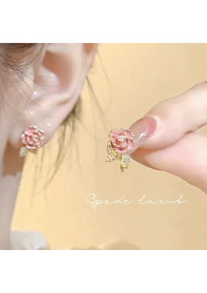 Deliksiz Kulak Klipsleri Çiçek Fransız Mizaç Küpeler Küpeler (Yurt Dışından)