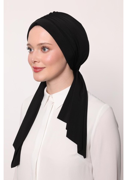 Siyah Kelebek Desen Hazır Şal