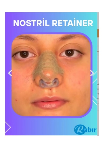 Nostril Retainer Burun Deliği Şekillendirici +3 M Esteticburun Bandı Hediye modelleri