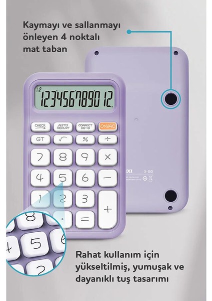 Daxi X-150 Masaüstü Hesap Makinesi 12 Haneli