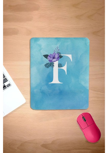 Dikdörtgen, F Harfi, F Harfi Için Mouse Pad, Bilek Destekli, Konforlu Bilgisayar Faresi Pedi, Laptop Aksesuarı