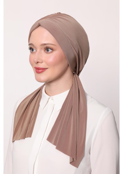 Karamel Kelebek Desen Hazır Şal