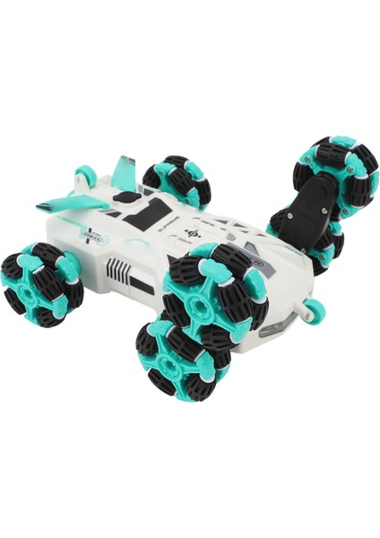 6WD Sürüklenme Dublör Rc Arabalar Çift Taraflı Rc Dublör Off Road Araba ile Işık ve Müzik Sprey Çocuklar Için Oyuncak Araba Erkek Kız Yeşil (Yurt Dışından)