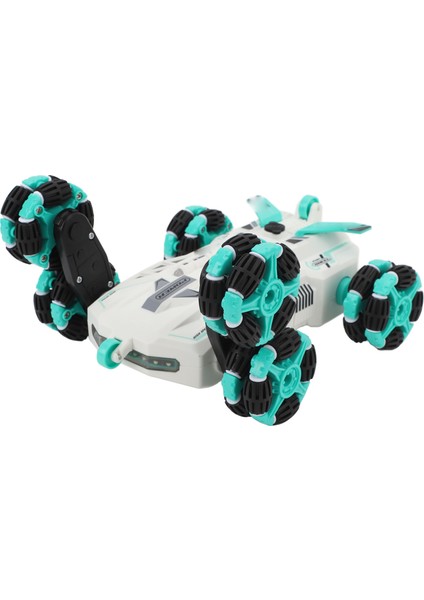 6WD Sürüklenme Dublör Rc Arabalar Çift Taraflı Rc Dublör Off Road Araba ile Işık ve Müzik Sprey Çocuklar Için Oyuncak Araba Erkek Kız Yeşil (Yurt Dışından)
