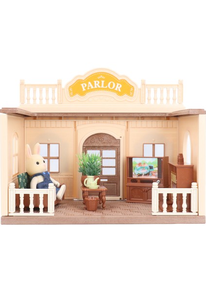 1:12 Ölçekli Bebek Evi Mobilyası Plastik Minyatür Tv Çay Masası Kanepe Şömine Saksı Oturma Odası Dollhouse (Yurt Dışından)
