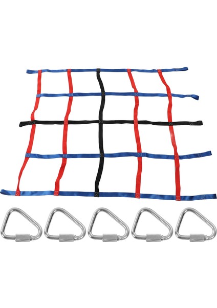 3 Renk Tırmanma Ağı Çocuklar Için 661LB Yük Taşıyan 6. 1x4. 8ft Yüksek Mukavemetli Polyester Tırmanma Kargo Ağı Açık (Yurt Dışından)