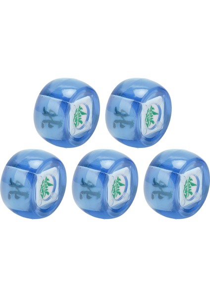 5 Adet Mahjong Rüzgar Yönü Zarı Doğu Güney Batı Kuzey Küre Eğlence Oyun Zarı Şeffaf Mavi (Yurt Dışından) indirimleri
