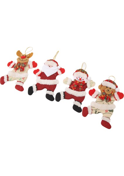 4 Adet Noel Ağacı Süsler Pamuklu Bez Sevimli Bebek Kolye Noel Asılı Süslemeleri Çocuklar Arkadaşlar Için Hediyeler (Yurt Dışından) modelleri