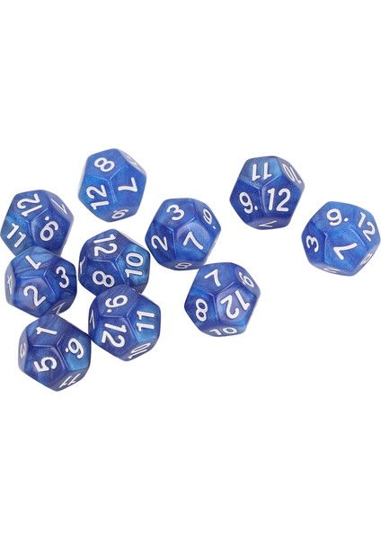 40 Adet Çokyüzlü Zar Temizle Numaraları Su Geçirmez Oksidasyonu Önlemek 12 Taraflı Zar Seti Oyun Öğretim Mavi (Yurt Dışından) fırsatları