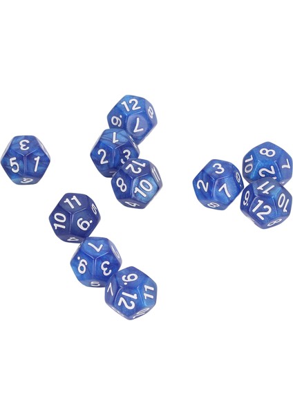 40 Adet Çokyüzlü Zar Temizle Numaraları Su Geçirmez Oksidasyonu Önlemek 12 Taraflı Zar Seti Oyun Öğretim Mavi (Yurt Dışından) indirimleri