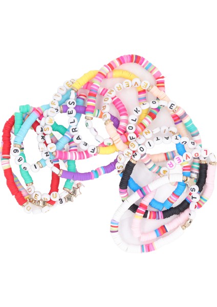 14 Adet Bohem Bilezik Rahat Elastik Renkli Boncuklu Bilezik Harflerle (Yurt Dışından) fiyatları