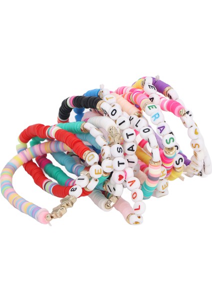 14 Adet Bohem Bilezik Rahat Elastik Renkli Boncuklu Bilezik Harflerle (Yurt Dışından) fırsatları